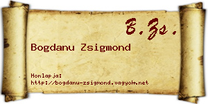 Bogdanu Zsigmond névjegykártya