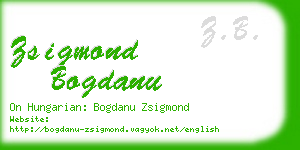 zsigmond bogdanu business card